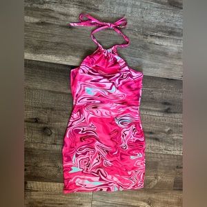Shein pink mini dress